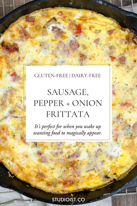 Dairy And Soy Free Thanksgiving Recipes, Essen, Sausage And Cheese Frittata, Frittata Recipes Gluten Free Dairy Free, Gluten Free And Dairy Free Brunch Ideas, Dairy And Soy Free Breakfast, Gf Df Brunch Recipes, Gluten Free Dairy Free Breakfasts, Gf Df Breakfast Casserole