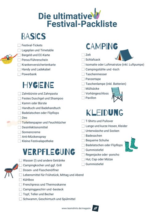 festival packliste Festival Goodie Bag, Festival List Packing, Boston Calling Music Festival, Camping Festival Checklist, Festival Camping Aesthetic, Festival Essentials Packing Lists, Rave Essentials, Festival Camping Essentials, Festival Gadgets