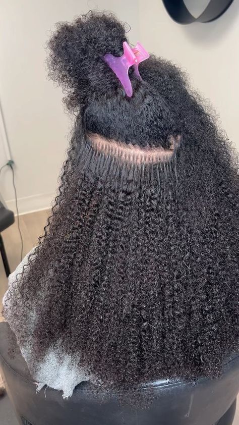 4c Microlinks, Curly Microlinks On Natural Hair, Itips Microlinks On Natural Hair, Curly Microlinks, Ktip Extensions, Natural Hair With Extensions, Microlinks Black Hair, Extensions Short Hair, Vixen Crochet Braids