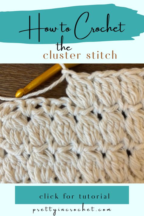 Crochet stitch pattern tutorial, written instructions for the cluster stitch Cluster Stitch Crochet, Crochet Stitch Pattern, Crochet Cluster Stitch, Cluster Stitch, Spring Toddler, Stitch Crochet, Looking For Something, Pattern Tutorial, Crochet Stitches Patterns