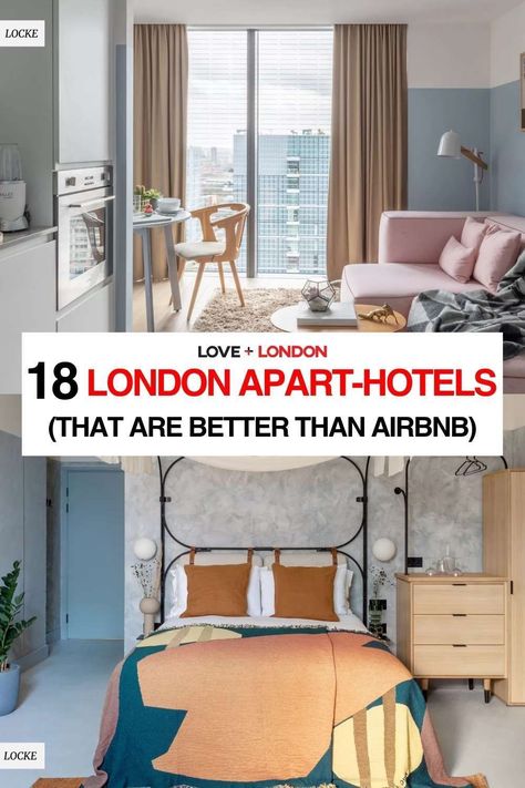 As a Londoner and a travel expert, I don't think anyone should be booking airbnbs in London. If you still want somewhere to stay that has a kitchen and sitting area, here are some incredible London apart-hotels that are better than staying in an airbnb in London. Airbnb London, London Accommodation, London Tourist, Mini Apartments, London Tips, Hotels In London, Islington London, London Hotel, London Vacation