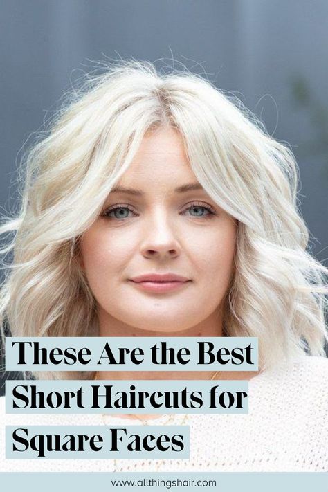 Balayage, Square Shaped Face Hairstyles, Square Face Short Hair, Rectangle Face Shape, Kort Bob, Rectangle Face, Easy Short Haircuts, Haircut For Square Face, Haircut For Face Shape