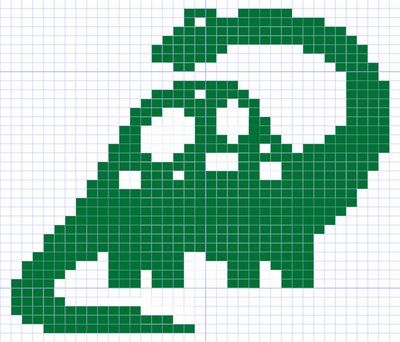 Yarn Visions: Dinosaur Knitting Charts Filet Knitting, Dinosaur Knitting, Trendy Knitting, Crochet Charts, Filet Crochet Charts, Crochet Dinosaur, Colorwork Knitting, Pola Kristik, Crochet Tapestry