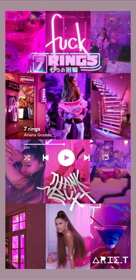 Ariana Grande - 7 rings Ariana Grande, Ariana Grande Aesthetic 7 Rings, 7 Rings Ariana Grande, Ariana Grande 7 Rings, Ariana Grande Album, Ariana Grande Wallpaper, 7 Rings, Thank U, Pretty Wallpapers