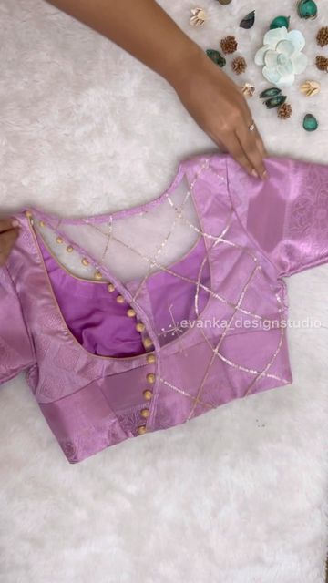 Evanka | Design Studio on Instagram: "Pattern blouses with net fabrics giving it a elite look ! Dm us for appointments and bespoke stitching ! Blouse not for sale! Can be customised & stitched according to saree given ! #designerblouses #patternblouse #casualblouse #blouseinspiration #chicblouses #blousedesign #blousedesignsforsaree #blouses #uniqueblouse #onlineshopping #salem #reelsinstagram #reelitfeelit" Blouse Designs Plain Fabric, Netted Blouse Designs Latest Back, Blouse Different Pattern, Couture, Back Blouse Net Design, Net Blouse Patterns Designer, Latest Blouse Stitching Models, Net Ke Blouse Design, Latest Blouse Stitching Designs