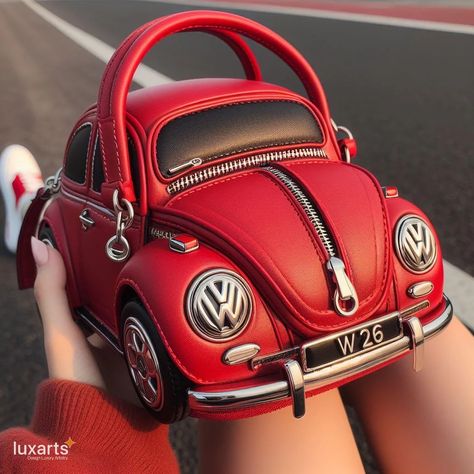 Hit the Road in Style: Volkswagen Inspired Handbags for Automotive Fashion 28 Vw Bug Accessories, Funky Purses, New Car Accessories, Cool Car Accessories, Vw Beetle Classic, Inspired Handbags, Unique Handbags, Unique Purses, Hit The Road