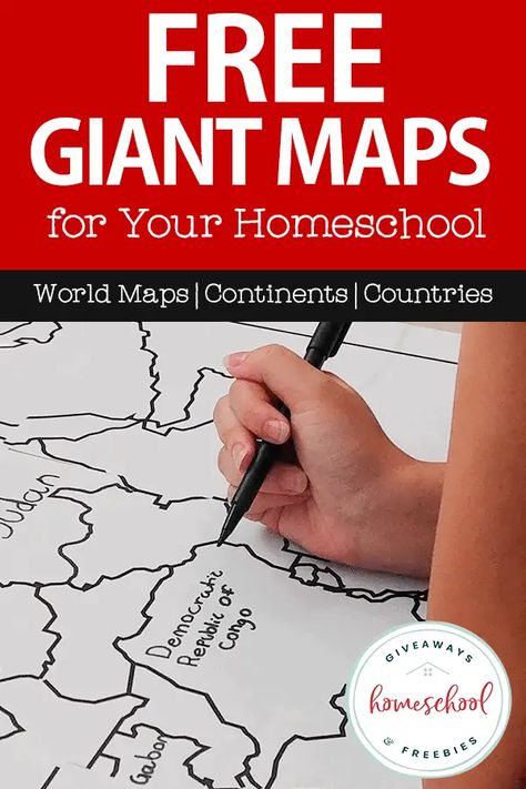 Everyone is familiar with using maps in geography, but did you know you can use them to teach many different subjects? I found this incredible giant map site that has table-sized or even floor-sized maps you can print FREE! Let's look at some of the ways you can use Free Giant Maps for Your Homeschool. #geography #hsgiveaways Elementary Geography, Geography Project, Us Geography, Geography Activities, Geography For Kids, Teaching Geography, Homeschool Geography, Homeschool Social Studies, Geography Lessons