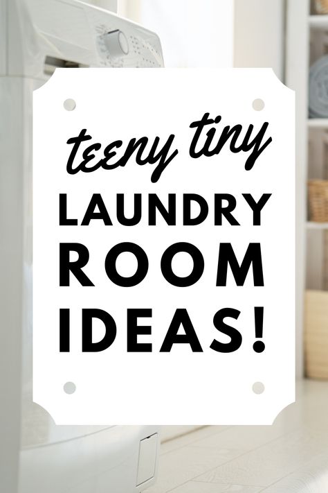 A teeny tiny laundry room can still be both functional and beautiful! Check out these really pretty, but tiny, laundry rooms to give you some great ideas for dealing with yours! #laundry #cleanclothes #washingclothes #laundryroom #laundryroomideas #laundryroomdecor #diylaundryroom Organisation, Tiny Laundry Room, Laundry Room Paint Color, Laundry Room Paint, Tiny Laundry, Laundry Room Tile, Laundry Room Hacks, Laundry Room Colors, Laundry Room Design Ideas