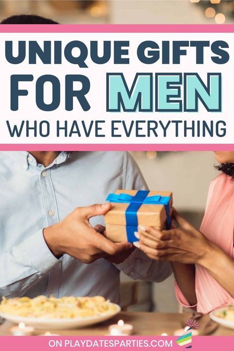 Whether it’s a birthday gift for my dad or an anniversary gift for my husband, finding unique gifts for men who have everything can be a challenge. Sometimes I want to give a small, cheap gift, and other times I want a share big expensive present. This list has ideas for useful gifts, and you will also find out how to come up with the best thoughtful and creative gift ideas even if your guy doesn’t fit into typical gift giving categories like outdoor, sports, or alcohol. Present Ideas For Anniversary, Gifts Ideas For Husband Birthday, 27th Birthday Gifts For Him, 25 Gifts For 25th Birthday For Him Ideas, Male Anniversary Gift Ideas, Birthday Gift Ideas For Husband Creative, Big Anniversary Gifts For Him, Last Minute Anniversary Gifts For Him Husband, Gifts For 55 Year Old Men