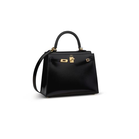 A BLACK CALF BOX LEATHER SELLIER KELLY 25 WITH GOLD HARDWARE, HERMÈS, 2019 | Christie's Leather, Hermes Kelly Black, Hermes Kelly 25, Kelly 25, Black Box, Hermes Kelly, Gold Hardware, A Black, Bring It On