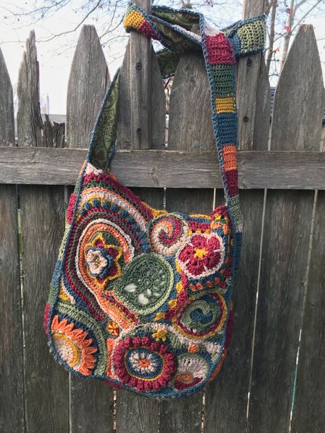 Crochet Hippy Bag, Free Form Crochet Bag, Freeform Crochet Bag, Patchwork Bag Crochet, Crochet Patch Bag, Granola Crochet, Freeform Crochet Top, Crochet Patchwork Bag, Crochet Inspo Ideas