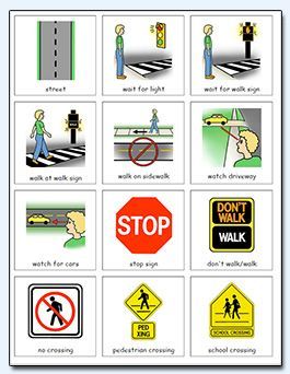 Kids Safety Poster, Pedestrian Safety Activities, Traffic Rules For Kids, Safety At School, Safety Rules At School, Road Safety Poster, Safety Signs And Symbols, Teaching Safety, Street Safety