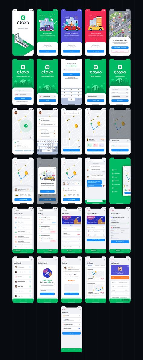 Ctaxo - Taxi Ui Kit Sketch Template is a modern, clean and very detailed UI kit for iOS. You can use this template to Taxi and Car.  This template included 49+ Screens. All symbols and objects are vector based and easily editable. I create a Symbol library for Sketch file, so it’s really easy to editable. Research about UX for Taxi template, so you just get and using for your Taxi business. Android App Design, Taxi App Ui Design, Taxi Business, Mobile App Templates, Sketch Template, Taxi App, Desain Ui, Poster Design Layout, Mobile App Design Inspiration