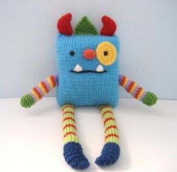 Knit Monster, Monster Amigurumi, Knit Baby Doll, Crochet Monsters, Baby Doll Pattern, Monster Dolls, Pdf Knitting Pattern, Knitted Dolls, Loom Knitting