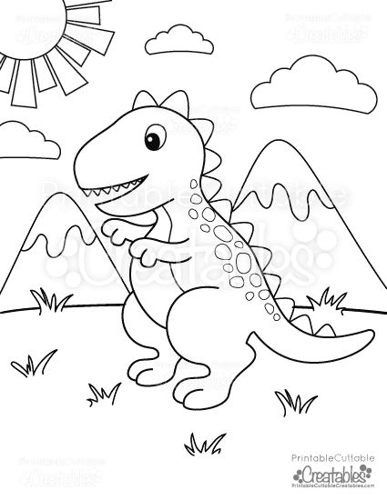 Dinosaur Coloring Sheets, Kids Printable Coloring Pages, Free Kids Coloring Pages, Dinosaur Printables, 귀여운 음식 그림, Kid Coloring Page, Dinosaur Coloring Pages, Aktivitas Montessori, Dinosaur Coloring