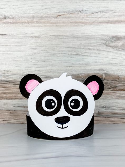 This panda headband craft is a fun zoo animal activity for kids! Grab the printable template and make it at home, school, daycare, or the library. It's great for preschool, kindergarten, and elementary children. Pandas, Headband Crafts For Kids, Panda Crafts For Kids, Panda Headband, Turkey Headband Craft, Panda Crafts, Zoo Animal Activities, Diy Panda, Koala Craft