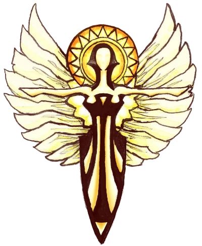 Sarenrae | Pathfinder Wiki | Fandom Character Concept, Holy Symbol, Symbole Protection, Healing Light, Vox Machina, Gods And Goddesses, Coat Of Arms, Dungeons And Dragons, Character Inspiration