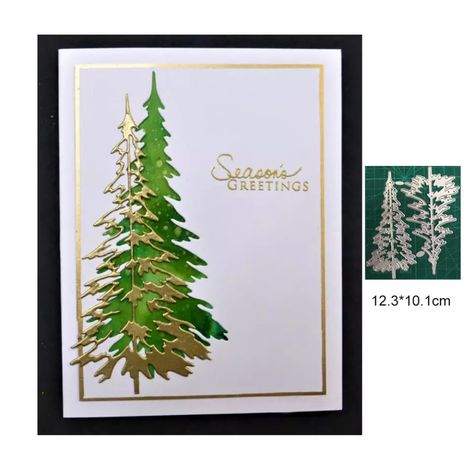 Look what I found on AliExpress Die Cut Christmas Cards, Elegant Christmas Cards, Snowflake Tree, Beautiful Christmas Cards, Stampin Up Christmas Cards, Christmas Tree Cards, Tree Cards, Stampin Up Christmas, Scrapbooking Diy