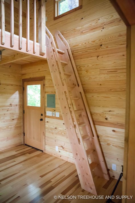 Ships Ladder, Ship Ladder, Stair Ladder, Tiny House Stairs, Tree House Plans, Attic Stairs, Loft Stairs, Loft Ladder, Build A Playhouse