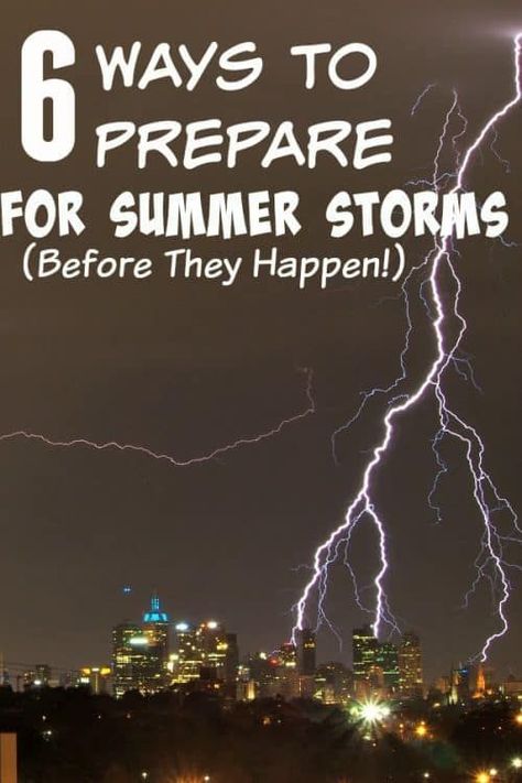 Summer storm season is fast approaching! Make sure you are prepared for what may come BEFORE it happens with these 6 ways to prepare for summer storms (before they happen!) #prepping #emergencypreparedness #prepper #preparedness #shtf #homesteading Emergency Preparation, Storm Preparedness, Prepare For Summer, Storm Prep, Summer Storm, Emergency Plan, Disaster Preparedness, Outdoor Survival, Survival Prepping