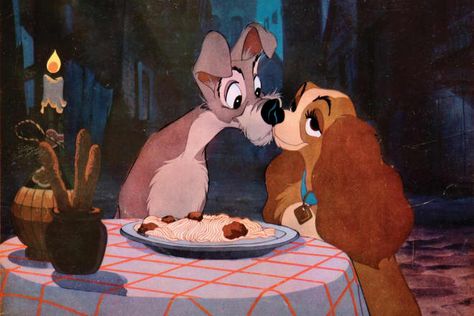 Disney movies have no shortage of gorgeously animated food scenes to inspire my home cooking. Heres 10 of my absolute favorites. READ MORE... Movie Meals, Animated Food, Old Disney Movies, Disney Movies List, Disney Lady And The Tramp, Disney Movie Scenes, Walt Disney Movies, New Disney Movies, Disney Paintings