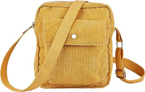 Amazon.com: Corduroy Crossbody Bag Corduroy Tote Bag Casual Shoulder Handbags Purse Crossbody with Zipper Pocket for Women Girls（Yellow） : Clothing, Shoes & Jewelry Corduroy Tote Bag, Top Handbags, Over The Shoulder Bags, Purse Crossbody, Pouch Bag, New Bag, Green Bag, Casual Bags, Shoulder Handbags