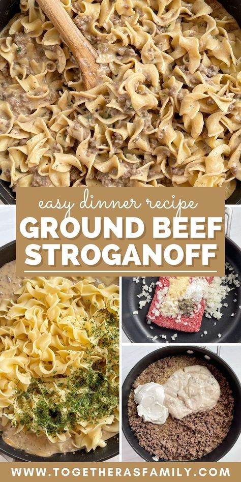 Recipe For Ground Beef, Ground Beef Stroganoff, Easy Ground Beef, Beef Casserole Recipes, Ground Beef Recipes For Dinner, Easy Dinner Recipe, Beef Recipes Easy, Beef Casserole, Easy Casserole Recipes