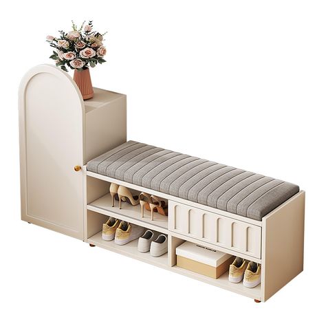 Shoe Rack And Seating, Shoes Rack With Seating, Shoe Stool Entryway, Modern Benches Indoor, Shoe Storage For Small Entryway, Shoe Storage Foyer, Bench For Shoes Entryway, Shoe Rack With Sitting, Mirror And Shoe Rack