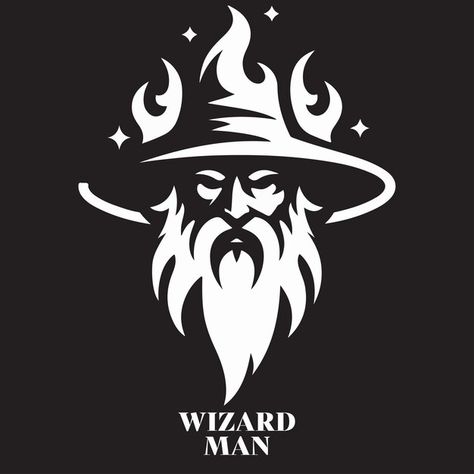 Tactical Wizard, Wizard Art Character Design, Dark Tats, Wizard Logo, Wizard Art, Wizards Logo, Cart Design, Flat Art, Fantasy Furniture