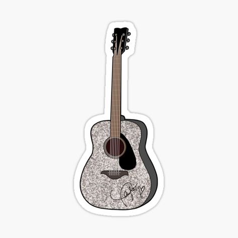 Taylor Swift Guitar Sticker, Taylor Swift Guitar Aesthetic, Taylor Swift Fearless Guitar, Fearless Guitar, Stickers Taylor Swift, Taylor Swift Png, Taylor Seift, Fearless Taylor Swift, Using Puff Pastry