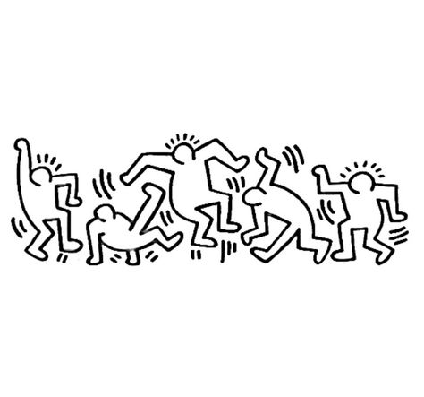 Keith Haring Art, Haring Art, Plakat Design, 수채화 그림, Metroid, Keith Haring, Tattoo Inspiration, Wall Collage, Line Drawing