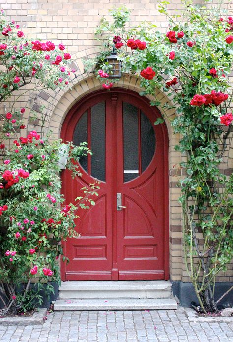 DOOR GEMS >> MALMÖ   | BAKA Style by Kelly Ann Old Doors, Gorgeous Doors, Door Entryway, Cool Doors, घर की सजावट, Garden Doors, Red Door, Unique Doors, Door Color