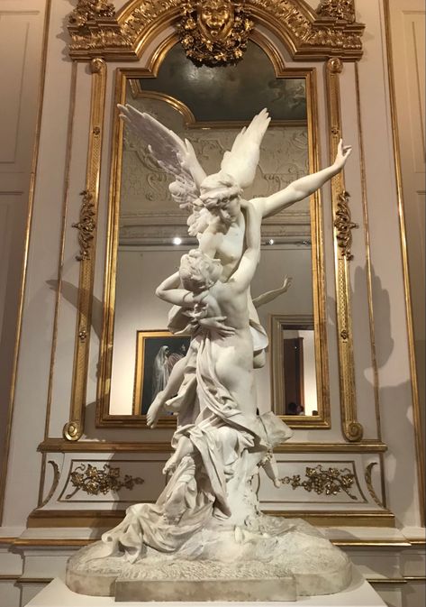 The sculpture of Cupid and Psyche by Theodor Friedl in Vienna Cupid And Psyche Aesthetic, Cupid And Psyche Sculpture, Eros And Psyche Statue, Cupid And Psyche Tattoo, Psyche Goddess, Psyche And Cupid, Psyche And Eros, Aphrodite Sculpture, Romantic Sculpture