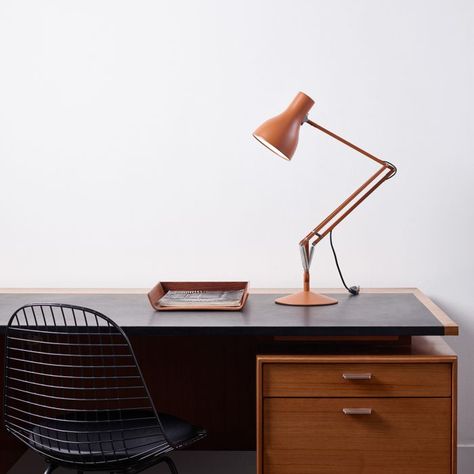 Anglepoise Lighting Anglepoise Lamp, Naoto Fukasawa, Blue Desk, Task Lamp, Mini Desk, Heritage House, Conran Shop, Margaret Howell, Yellow Ochre