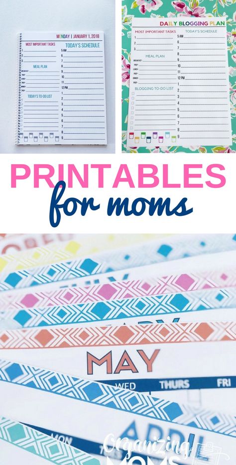 Organizing printables for moms. Cute PDF designs you can download, print, and use to plan out everything! #printable #freeprintables #organizingmoms #organize #homemanagement #moms Organisation, Monthly Budget Printable Free, Quick Cleaning Checklist, Mom Planner Printables Free, Organized Finances, Mom Organization, Organizing Printables, Budget Binder Printables, Meal Planner Printable Free