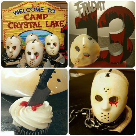 Camp Crystal Lake Party Ideas, Friday 13th Party, Friday The 13th Birthday Party, Friday The 13th Party Ideas, Slasher Party, Lake Birthday Party, Birthday 13, Lake Birthday, Lake Party