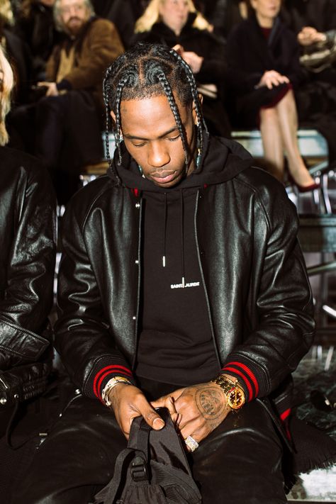 Ruffles, Rhinestones, and Rock and Roll: It Must Be Saint Laurent Photos | W Magazine Travis Scott Outfits, Travis Scott Iphone Wallpaper, Ysl Paris, Rap Us, Rock Style Men, Kylie Travis, Ropa Hip Hop, Travis Scott Wallpapers, Estilo Kylie Jenner