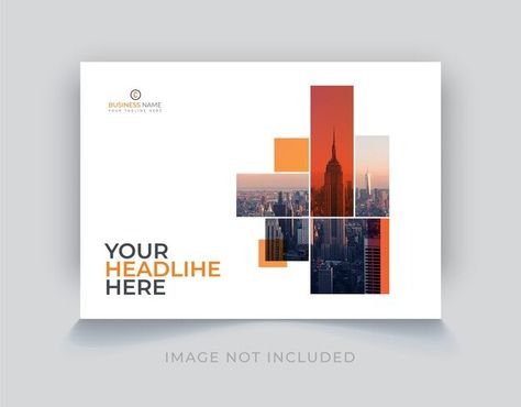 Premium Vector | Vector vector corporate book cover horizontal design 3 Image Collage, Horizontal Book Design, Horizontal Book Cover, Horizontal Brochure Design, Horizontal Graphic Design, Corporate Brochure Cover Design, Horizontal Layout Design, Brochure Cover Design Inspiration, Brochure Front Page Design