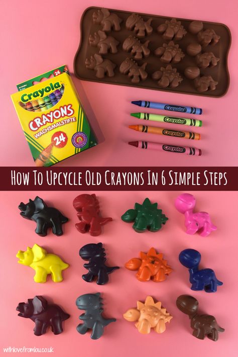 How to Upcycle Old Crayons in 6 Simple Steps Upcycled Crafts, Summer Crafts, Crayon Crafts, Toddler Craft, Random Crafts, Broken Crayons, Astuces Diy, Craft Activities, Projects For Kids