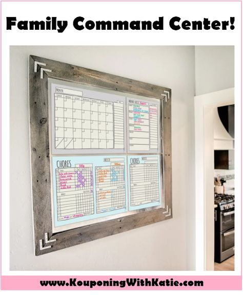 Center Chart, Command Center Organization, Cute Magnets, Chore Board, Framed Magnetic Board, Behavior Charts, Metal Board, Glass Markers, Family Command Center