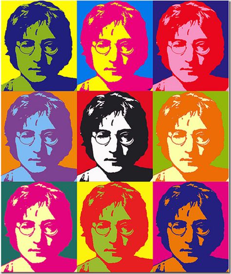 John Lennon - Andy Warhol pop art Pop Art Effect, Pop Art Andy Warhol, Warhol Paintings, Art Andy Warhol, Pop Art Face, Portraits Pop Art, John Lenon, Andy Warhol Museum, Andy Warhol Pop Art