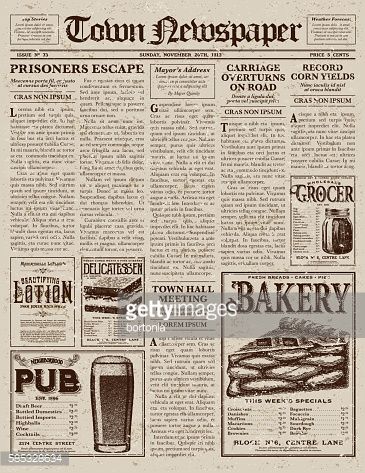 Vintage Victorian Style Newspaper Design Template Fashion Newspaper, Newspaper Vintage, Newspaper Wallpaper, Decorative Typeface, Newspaper Background, Newspaper Fashion, Newspaper Template, Vintage Newspaper, Newspaper Design