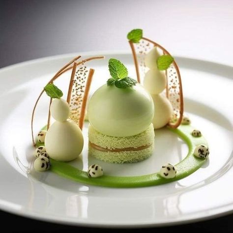 Michelin star chefs pro | Amazing dessert 😍😍😍..... | Facebook Cold Plated Desserts, Gourmet Desserts Presentation, Michelin Star Food Plating, Michelin Dessert, Michelin Star Dessert, Fancy Desserts Presentation, Gourmet Food Plating, Food Plating Techniques, Fine Dining Desserts