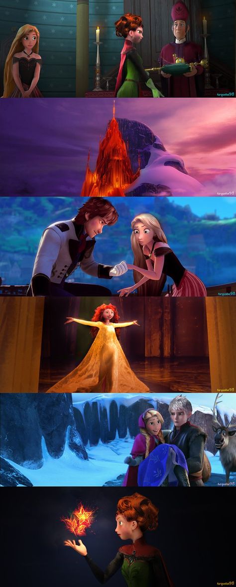 The Big Four Disney Crossovers, Jack Frost, Merida And Hiccup, Disney Mignon, Frozen And Tangled, Big Four, Big Six, The Big Four, Disney Dream