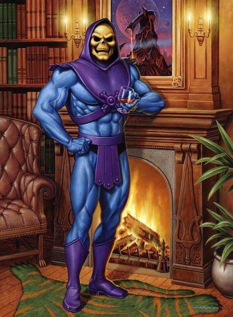 I'm Skeletor and Welcome to My Crib. Jason Edmiston, Art Geek, Superhero Memes, Battle Armor, 80s Cartoon, Cartoon Posters, 80s Cartoons, Geek Art, San Diego Comic Con