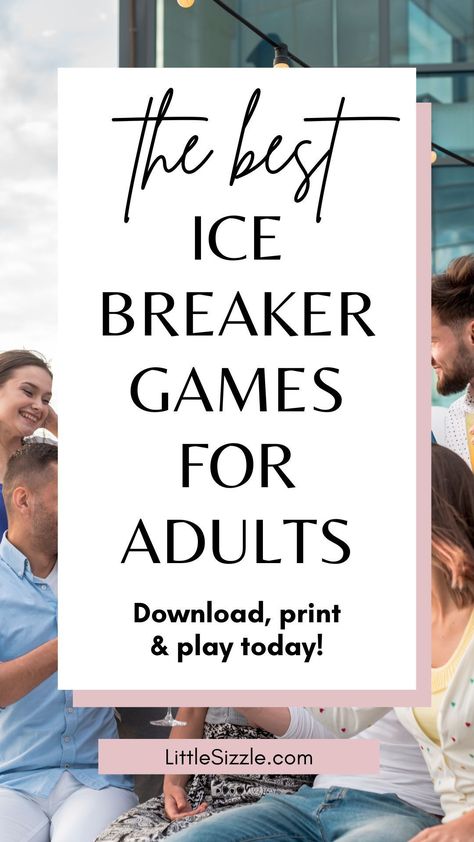 Break the ice and get your party started with our fun icebreaker games! Playing games is a great way to break the ice, get people talking and lighten the mood. These printable party starters are designed to get guests interacting and get your party going. The games are the perfect addition to any occasion; from dinner parties, work meetings to game nights. Everyone will love these fun party icebreakers and conversation starters. Click through to download and print yours today! Easy Icebreaker Games, Dinner Party Ice Breakers, Dinner Party Ice Breaker Games, Birthday Ice Breaker Games, Birthday Party Ice Breaker Games, Ladies Night Ice Breaker Games, Ice Breaker For Work Meeting, Ice Breaker Games For Adults Parties, Couples Ice Breaker Games