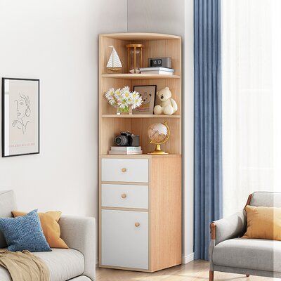 Bookcase Freestanding, Slim Bookshelf, Slim Cabinet, Tall Corner Cabinet, Narrow Storage, Corner Display Cabinet, Narrow Storage Cabinet, Corner Storage Cabinet, Pantry Storage Cabinet