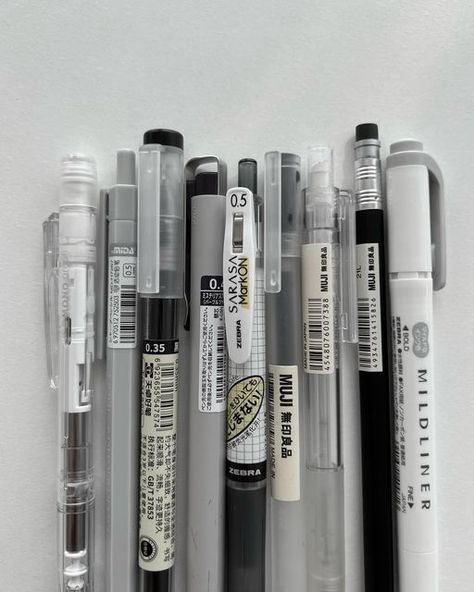 Muji Stationery, Muji Pens, Studying Stationary, Pretty School Supplies, Cute Stationary School Supplies, School Bag Essentials, Cute School Stationary, Study Stationery, Stationary School