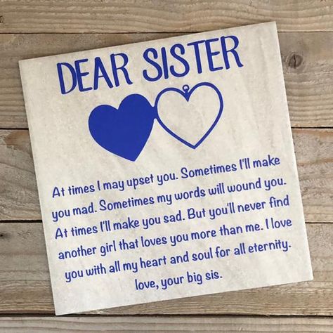 Gift for Sister Birthday Gift for Sister Christmas Gift for | Etsy Free Birthday Gifts, Unique Gifts For Sister, Christmas Gifts For Sister, Sister Christmas, Sister Sister, Dear Sister, Gift For Sister, Shop Gift, Birthday Gifts For Sister