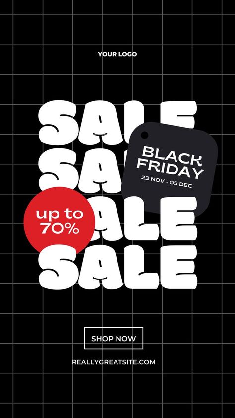 This retro-style Black Friday Sale design is perfect for your promotional content on social media. Add your own text and images, change the colors and fonts, or replace them with your own designs. Keywords: Black Friday, Sale, Promotional, Business, Company, Marketing, Ad, Advertising, Engaging, Discount, Graphic Design, Template Discount Graphic, Black Friday Graphic, Sale Instagram Story, Black Friday Sale Design, Black Friday Marketing, Black Friday Design, Discount Design, Email Design Inspiration, Banner Ads Design